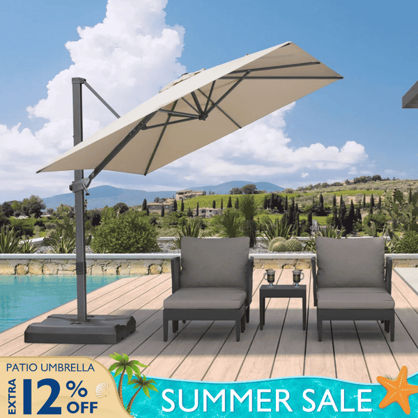 Stepless Tilt Cantilever Patio Umbrella Stepless Tilt Cantilever Patio Umbrella