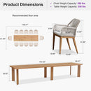 PURPLE LEAF Outdoor Dining Set with Sunbrella Cushions wicker patio table set  for Kitchen Deck Garden Outdoor Furniture Sets