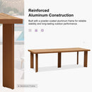 PURPLE LEAF Patio Dining Set with Sunbrella Fabric Cushions and Aluminum Table All-Weather Wicker Patio Table Set for Deck