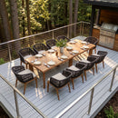 PURPLE LEAF Patio Dining Set with Sunbrella Fabric Cushions and Aluminum Table All-Weather Wicker Patio Table Set for Deck