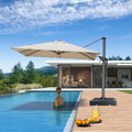 PURPLE LEAF 8 x 8 ft Swimming Pool Umbrella 7' High Outdoor Patio Cantilever Umbrella