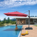 PURPLE LEAF 8 x 8 ft Swimming Pool Umbrella 7' High Outdoor Patio Cantilever Umbrella