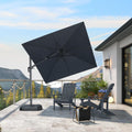 PURPLE LEAF Affordable Patio Umbrella Swivel Left-Right Tiliting Cantilever Umbrella