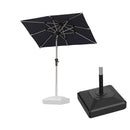 PURPLE LEAF Hailar Tilting Market Umbrella with Base Premium Outdoor Table Umbrella