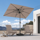 PURPLE LEAF Porch Table Umbrella with Crank and Tilt, Market Patio Umbrella