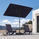 PURPLE LEAF Porch Table Umbrella with Crank and Tilt, Market Patio Umbrella