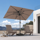 PURPLE LEAF Porch Table Umbrella with Crank and Tilt, Market Patio Umbrella