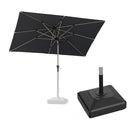 PURPLE LEAF Hailar Tilting Market Umbrella with Base Premium Outdoor Table Umbrella
