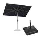 PURPLE LEAF Hailar Tilting Market Umbrella with Base Premium Outdoor Table Umbrella