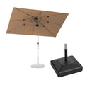 PURPLE LEAF Hailar Tilting Market Umbrella with Base Premium Outdoor Table Umbrella