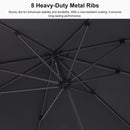 PURPLE LEAF Aluminum Market Patio Umbrella Commercial Outdoor Garden Umbrella