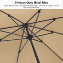 PURPLE LEAF Aluminum Market Patio Umbrella Commercial Outdoor Garden Umbrella