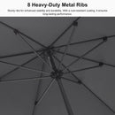 PURPLE LEAF Aluminum Market Patio Umbrella Commercial Outdoor Garden Umbrella