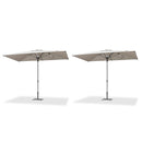 PURPLE LEAF 2/4/6 Set Semi-Auto Patio Table Umbrellas with Base for Outdoor Commercial