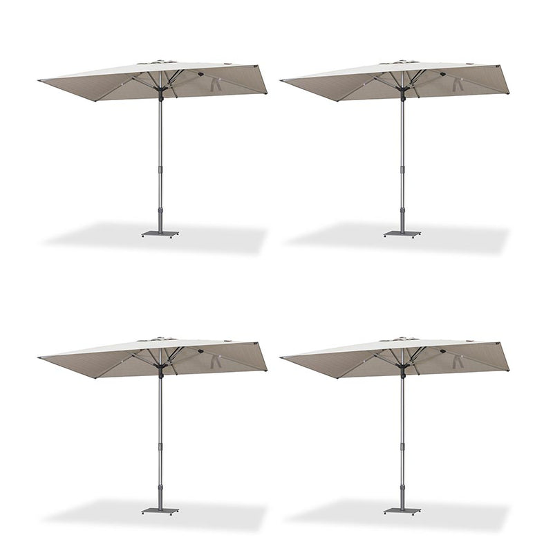 PURPLE LEAF 2/4/6 Set Semi-Auto Patio Table Umbrellas with Base for Outdoor Commercial