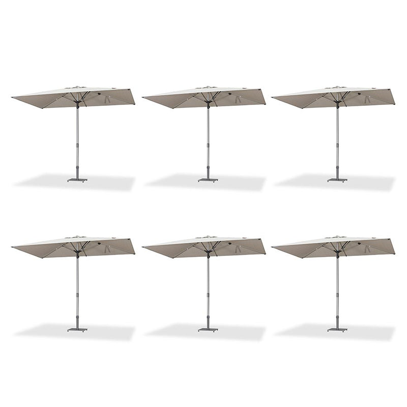 PURPLE LEAF 2/4/6 Set Semi-Auto Patio Table Umbrellas with Base for Outdoor Commercial