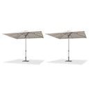PURPLE LEAF 2/4/6 Set Semi-Auto Patio Table Umbrellas with Base for Outdoor Commercial