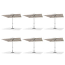 PURPLE LEAF 2/4/6 Set Semi-Auto Patio Table Umbrellas with Base for Outdoor Commercial