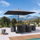 PURPLE LEAF Aluminum Market Patio Umbrella Commercial Outdoor Garden Umbrella