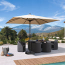 PURPLE LEAF Aluminum Market Patio Umbrella Commercial Outdoor Garden Umbrella