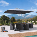 PURPLE LEAF Aluminum Market Patio Umbrella Commercial Outdoor Garden Umbrella