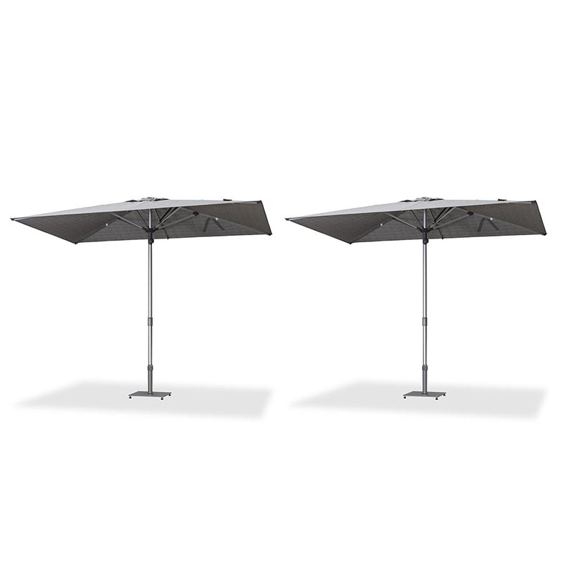 PURPLE LEAF 2/4/6 Set Semi-Auto Patio Table Umbrellas with Base for Outdoor Commercial