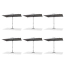 PURPLE LEAF 2/4/6 Set Semi-Auto Patio Table Umbrellas with Base for Outdoor Commercial