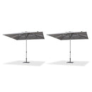 PURPLE LEAF 2/4/6 Set Semi-Auto Patio Table Umbrellas with Base for Outdoor Commercial
