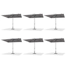 PURPLE LEAF 2/4/6 Set Semi-Auto Patio Table Umbrellas with Base for Outdoor Commercial