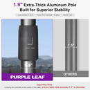 PURPLE LEAF Semi-Auto 1.9''/2.4''/3.1'' Pole Commercial Patio Umbrella Market Umbrella for Café, Restaurant & Hotel