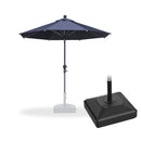 PURPLE LEAF Round Tilting Patio Umbrella with Base, Milan Porch Table Umbrella