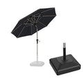 PURPLE LEAF Hailar Tilting Market Umbrella with Base Premium Outdoor Table Umbrella