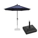 PURPLE LEAF Round Tilting Patio Umbrella with Base, Milan Porch Table Umbrella