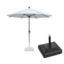 PURPLE LEAF Round Tilting Patio Umbrella with Base, Milan Porch Table Umbrella