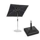 PURPLE LEAF Hailar Tilting Market Umbrella with Base Premium Outdoor Table Umbrella