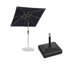 PURPLE LEAF Hailar Tilting Market Umbrella with Base Premium Outdoor Table Umbrella