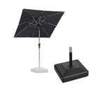 PURPLE LEAF Hailar Tilting Market Umbrella with Base Premium Outdoor Table Umbrella