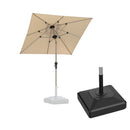 PURPLE LEAF Hailar Tilting Market Umbrella with Base Premium Outdoor Table Umbrella