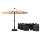 Clearance-PURPLE LEAF OPEN BOX Aluminum Outdoor Market Umbrella Patio Table Umbrella For Pool