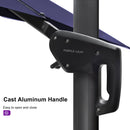 PURPLE LEAF Cantilever Telescopic Umbrella for Swimming Pool, Patio, Porch, Garden