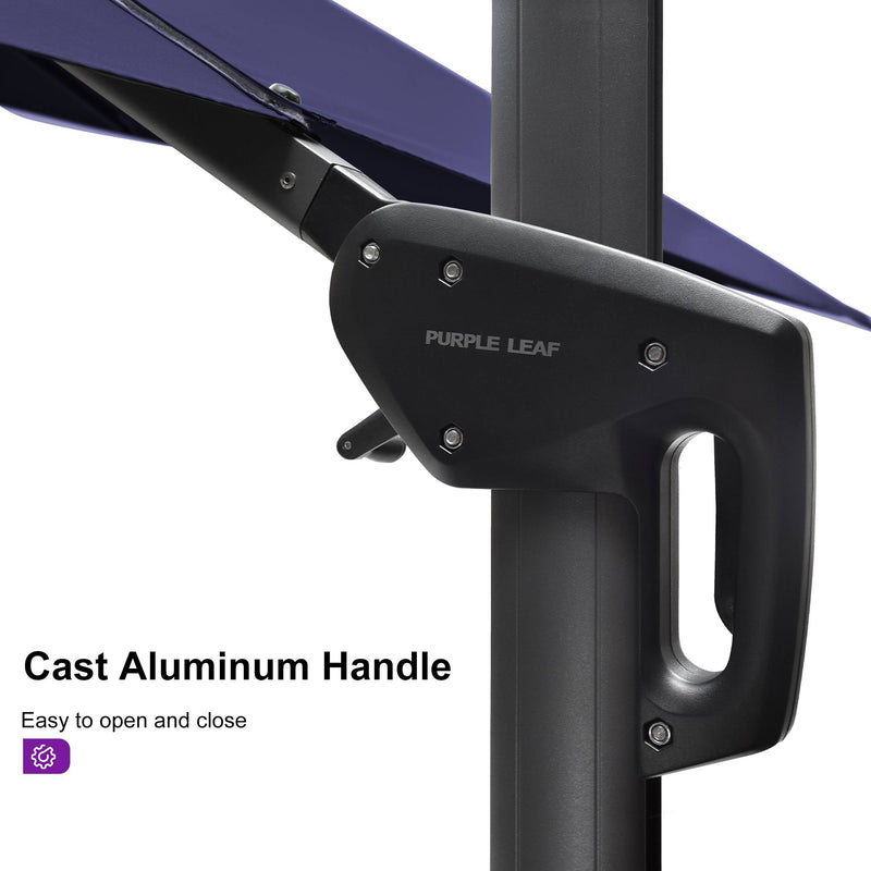 Clearance - PURPLE LEAF OPEN BOX Cantilever Telescopic Umbrella for Pool