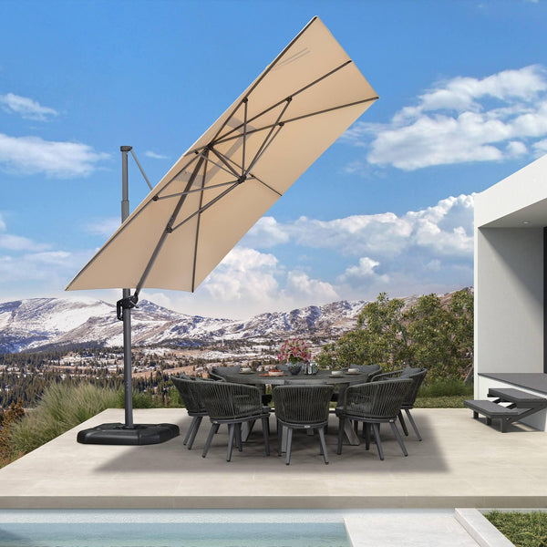 11x11ft Backyard Telescopic Umbrella, Extra Large Umbrella, Turquoise Blue 11x11ft Backyard Telescopic Umbrella, Extra Large Umbrella, Turquoise Blue