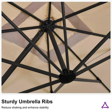 flexible carbon fiber rods patio umbrella Telescopic Cantilever Patio Umbrella