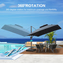 PURPLE LEAF UV50+ Fade Resistant Patio Cantilever Umbrella with Recycled Fabric