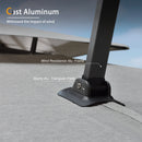 Clearance - PURPLE LEAF OPEN BOX UV50+ Fade Resistant Patio Cantilever Umbrella with Recycled Fabric