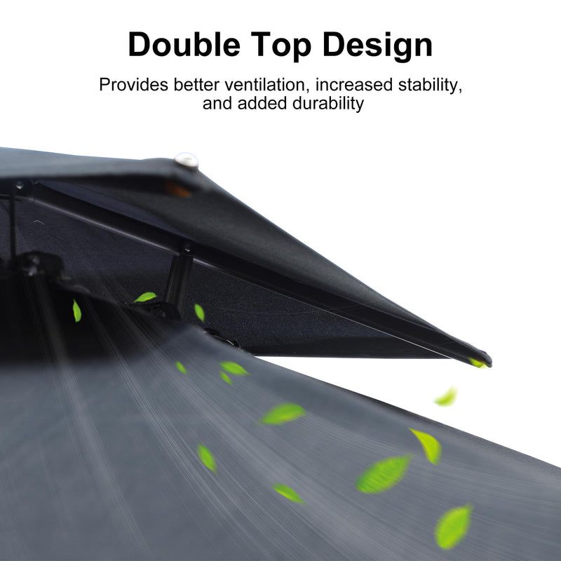 PURPLE LEAF UV50+ Fade Resistant Patio Cantilever Umbrella with Recycled Fabric