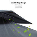 PURPLE LEAF UV50+ Fade Resistant Cantilever Umbrella, Patio Umbrellas with Base
