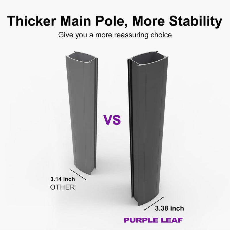 PURPLE LEAF UV50+ Fade Resistant Patio Cantilever Umbrella with Recycled Fabric