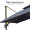 PURPLE LEAF UV50+ Fade Resistant Cantilever Umbrella, Patio Umbrellas with Base