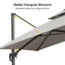 Clearance - PURPLE LEAF OPEN BOX UV50+ Fade Resistant Patio Cantilever Umbrella with Recycled Fabric